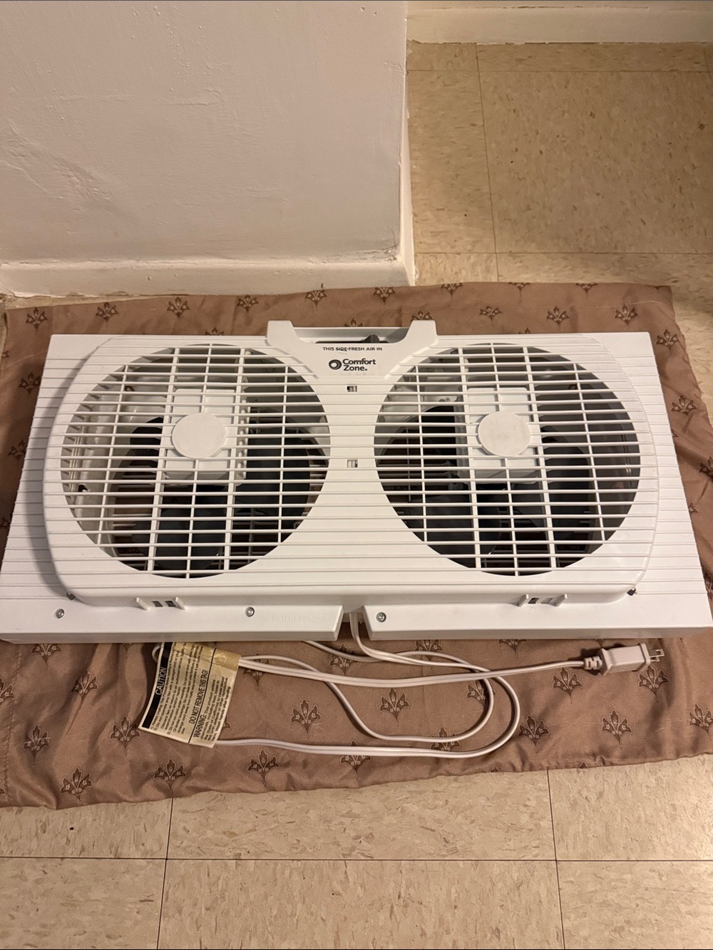 Comfort Zone White Twin Window Exhaust Fan
